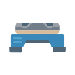  Dynamic Aerobic Stepper Icon for Workouts. Design of Fitness and Gym Icons.