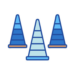  Fitness Adjustable Agility Cones Icon. Design of Fitness and Gym Icons.