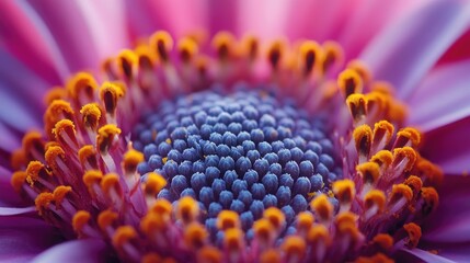 Purple Flower Macro Closeup.