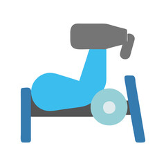  Dynamic Bicep Curl Machine Icon for Workouts. Design of Fitness and Gym Icons.