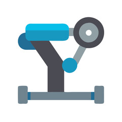  Adjustable Bicep Curl Machine Icon Design. Design of Fitness and Gym Icons.