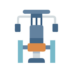  Dynamic Chest Press Machine Icon for Workouts. Design of Fitness and Gym Icons.