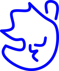 Obraz premium blue line icon Arthritis inside circle. Blue line icon with medical and healthcare inside circle