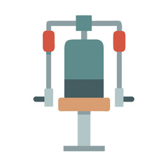  Fitness Adjustable Chest Press Machine Icon. Design of Fitness and Gym Icons.