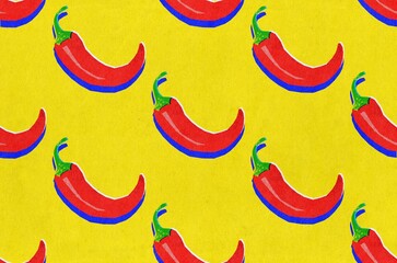 Chili Pepper Food pattern illustration