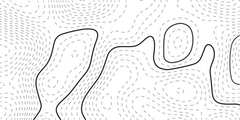 Topographic map Topographic contour lines map seamless pattern. Abstract topo contour map on white background.