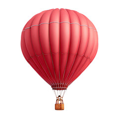 Obraz premium Red hot air balloon illustration transparent background