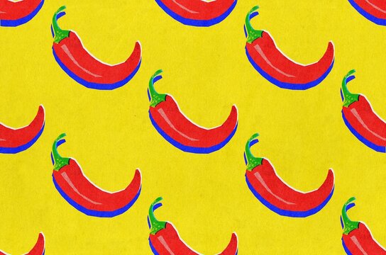 Chili Pepper Food pattern illustration