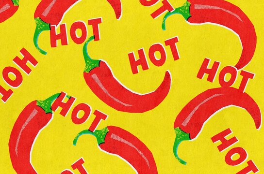 Chili Pepper Food pattern illustration