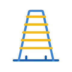  Adjustable Speed Training Ladder for Agility Training. Design of Fitness and Gym Icons.