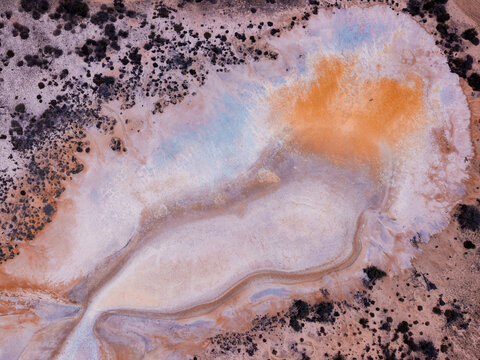 Alien salt lake abstract 