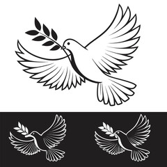 Hand drawn animals silhouette set