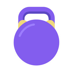  Fitness Adjustable Foam Padded Kettlebell Icon. Design of Fitness and Gym Icons.