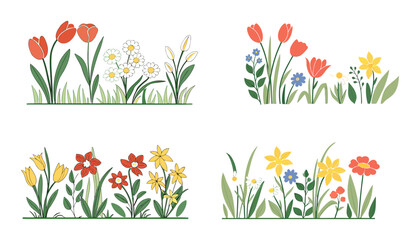 Organic flat flower collection