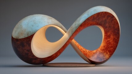 Infinity Sculpture: A Modern Wooden Masterpiece
