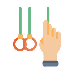  Effective Hand Exercise Rings for Strength Workouts. Design of Fitness and Gym Icons.