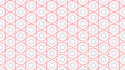 Multi-colored pastel pattern with various circular shapes