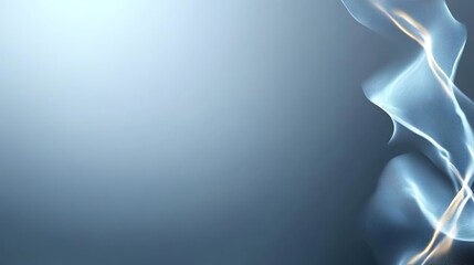 Ethereal Light Waves on a Soft Blue Background for Abstract Design