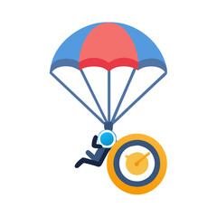  Adjustable Sprint Parachute for Optimal Speed Training. Design of Fitness and Gym Icons.