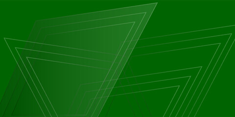 Abstract green background featuring layered triangular line patterns creating a futuristic and dynamic visual effect.