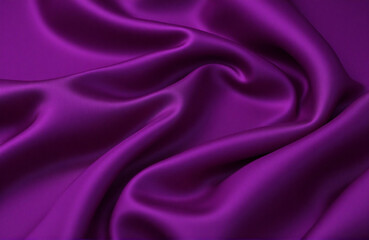 Fototapeta premium Smoky purple satin fabric with fluid silky texture, soft light folds in high-resolution textile shot