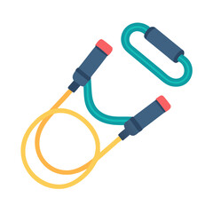  Durable Sprint Training Resistance Band for Effective Workouts. Design of Fitness and Gym Icons.