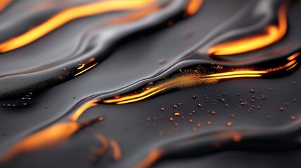Abstract Surface with Flowing Liquid and Glowing Light Effects