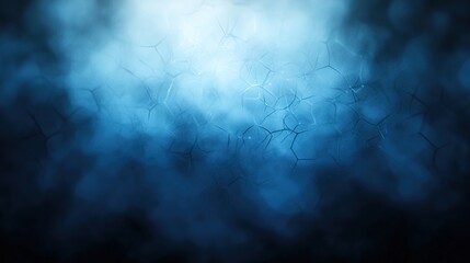 Abstract Blue Background with Bubble Shapes and Soft Light Effects