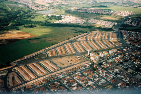 Aerial View of Suburban Residential Area in Brazil