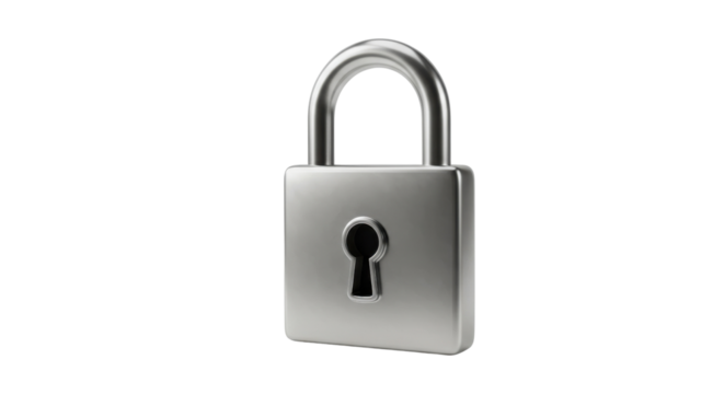 Padlock security concept isolated PNG with Transparent Background