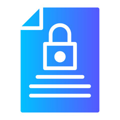 Obraz premium locked document icon