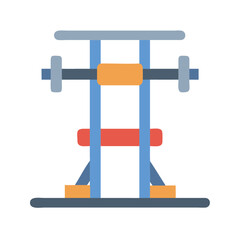  Dynamic Olympic Lifting Squat Stand Icon. Design of Fitness and Gym Icons.