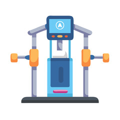  Dynamic Smart Digital Trainer Icon for Workouts. Design of Fitness and Gym Icons.