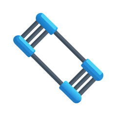  Dynamic Multi-Grip Chest Expander Icon. Design of Fitness and Gym Icons.