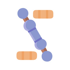  Dynamic Muscle Massage Stick Icon for Workouts. Design of Fitness and Gym Icons.