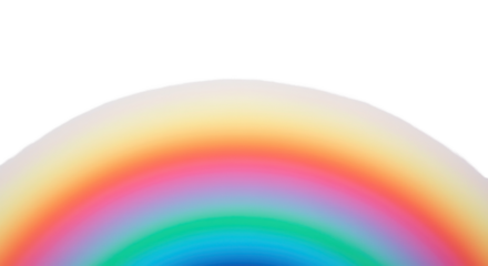 Vibrant blurred rainbow gradient background isolated PNG with Transparent Background