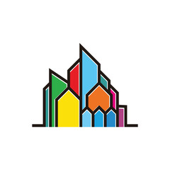 TOWN CITY LOGO. Property Logo Design. Property logo template vector design illustration. Building business logo. Building Icon Property. Real Estate logo design.