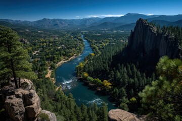 High-angle view of a river valley