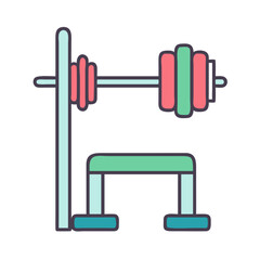  Versatile Olympic Weightlifting Bar Icon Design. Design of Fitness and Gym Icons.