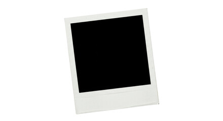 Retro style instant photo frame isolated PNG with Transparent Background