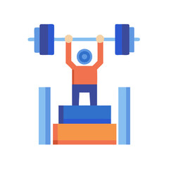  Heavy-Duty Olympic Weightlifting Blocks for Training. Design of Fitness and Gym Icons.
