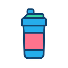 Protein Shaker Icon for Nutrition. Design of Fitness and Gym Icons.
