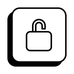 Unlocked Icon in Line Style