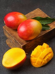 Mangga. Mango is a type of fruit that is a source of vitamins and minerals