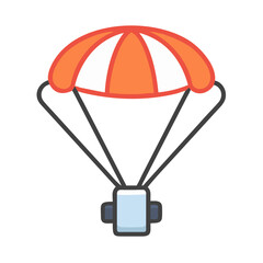  Innovative Parachute for Training. Design of Fitness and Gym Icons.