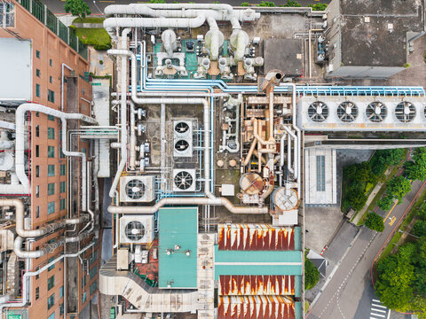 Aerial View Semiconductor Manufacturing Facility Complex