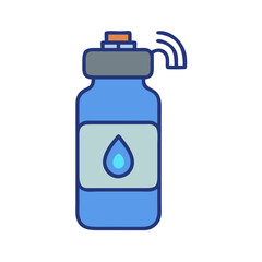  Effective Hydration Reminder Bottle for Fitness. Design of Fitness and Gym Icons.