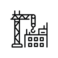 Black line icon for new construction