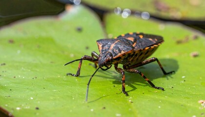 Shield Bug on Lily Pad
