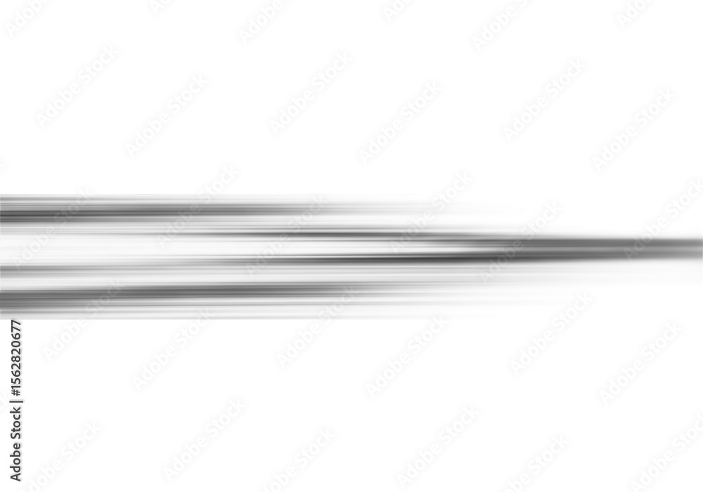 Poster blurred white lines in fast motion, isolated on transparent background
